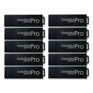 Centon DataStick Pro USB 3.2 Type A Flash Drive, 64 GB, Black, 10/Pack