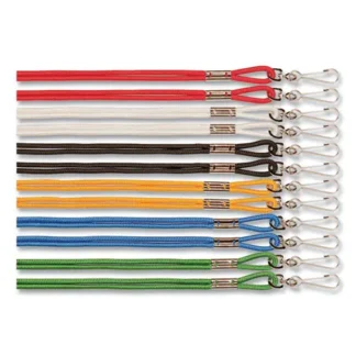 Champion Sports Lanyard, Metal J-Hook Fastener, 20" Long, Assorted Colors, 12/Pack