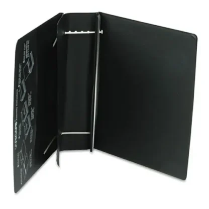 Charles Leonard® VariCap Expandable Binder, 2 Posts, 6" Capacity, 11 x 8.5, Black