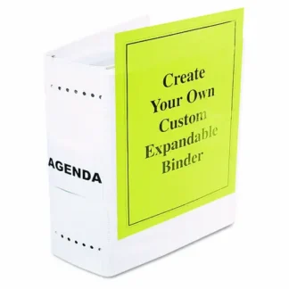 Charles Leonard® VariCap Expandable Binder, 2 Posts, 6" Capacity, 11 x 8.5, White