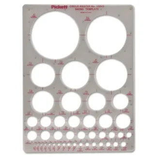 Chartpak® Templates, Circles, Smoke, 7" x 10"