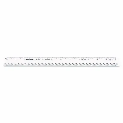 Chartpak® Triangular Scale, Plastic, 12" Long, Architectural, White
