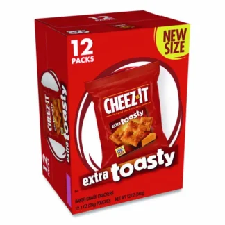 Cheez-It® Baked Snack Crackers, Extra Toasty, 1 oz Bags, 12/Box