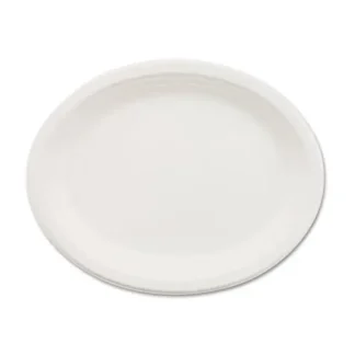 Chinet® Classic Paper Dinnerware Platter, 9.75" x 12.5", White, 500/Carton