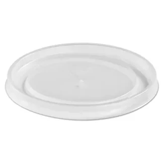 Chinet® Plastic High Heat Vented Lid, Fits 16 oz to 32 oz Containers, White, 50/Bag, 10 Bags/Carton