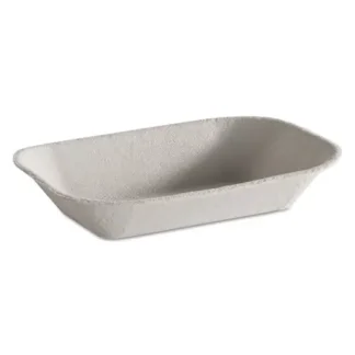 Chinet® Savaday Molded Fiber Food Tray, 5 x 7, Beige, Paper, 250 Trays per Bag, 4 Bags per Carton