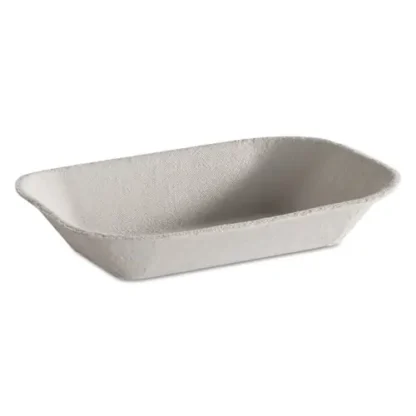 Chinet® Savaday Molded Fiber Food Tray, 5 x 7, Beige, Paper, 250 Trays per Bag, 4 Bags per Carton