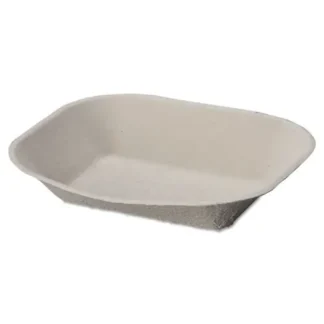 Chinet® Savaday Molded Fiber Food Tray, 7 x 9, Beige, Paper