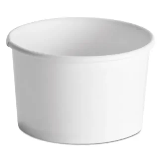 Chinet® Squat Paper Food Container, White, 8 oz to 10 oz, 50/Pack, 20/Carton