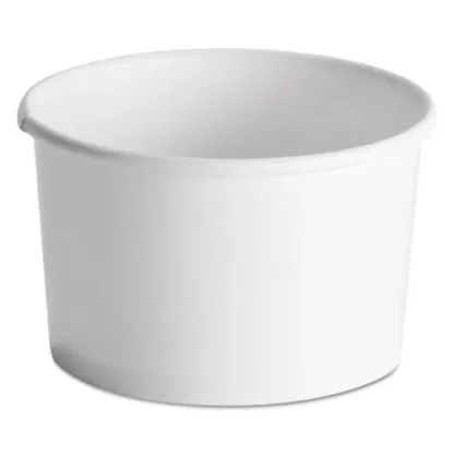 Chinet® Squat Paper Food Container, White, 8 oz to 10 oz, 50/Pack, 20/Carton