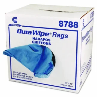 Chix® DuraWipe General Purpose Towels, 1-Ply, 12" x 12", Unscented, Blue, 250/Carton