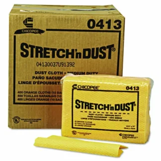 Chix® Stretch 'n Dust Cloths, Yellow, 40 Cloths/Pack, 10 Packs/Carton