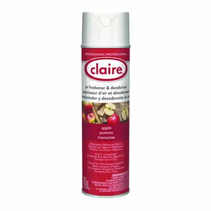 Claire® Aerosol Air Freshener and Deodorizer, Apple, 10 oz Aerosol Spray, 12/Carton