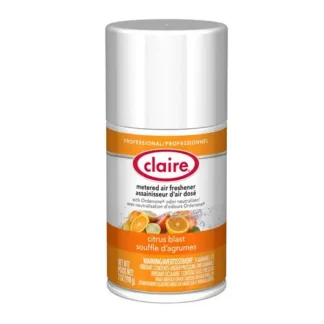 Claire® Metered Air Freshener, Citrus Blast, 7 oz Aerosol Spray, 12/Carton