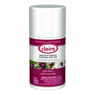 Claire® Metered Air Freshener, Cherry Scent, 7 oz Aerosol Spray, 12/Carton