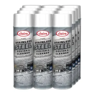 Claire® Stainless Steel Polish and Cleaner, Lemon Scent, 15 oz Aerosol Spray