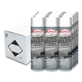 Claire® Stainless Steel Polish and Cleaner, Lemon Scent, 15 oz Aerosol Spray
