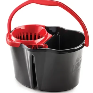 Clean & Rinse Bucket with Wringer, 4 Gallon – Black