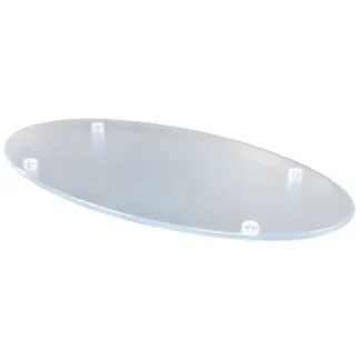 Clear Frosted Oval Amenity Tray – “Dance Floor”