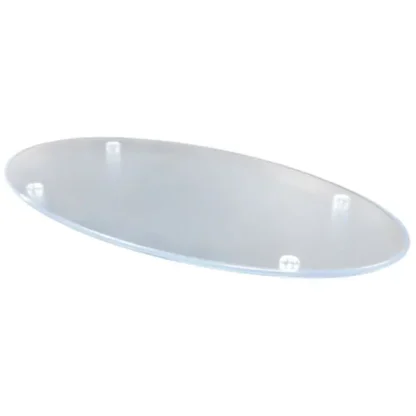 Clear Frosted Oval Amenity Tray – “Dance Floor”