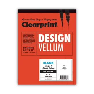 Clearprint® Design Vellum Paper, Translucent White, 8.5 x 11, 50 Sheets, 16 lb Bristol