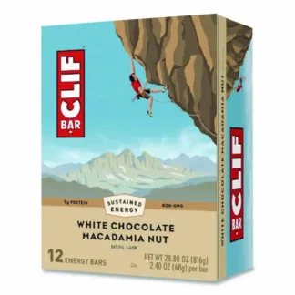 CLIF® Bar Energy Bar, White Chocolate Macadamia Nut, 2.4 oz, 12 Bars/Box