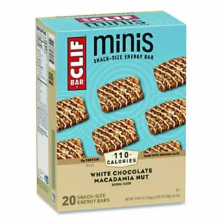 CLIF® Bar Energy Bar Minis, White Chocolate Macadamia Nut, 1 oz, 20/Box