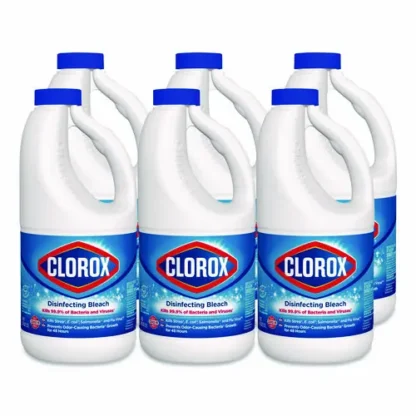 Clorox® Concentrated Regular Disinfecting Bleach, 43 oz Bottle, 6/Carton