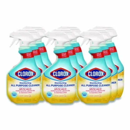 Clorox® Disinfecting All Purpose Cleaner Spray, Crisp Lemon Scent, 32 oz Bottle, 9/Carton