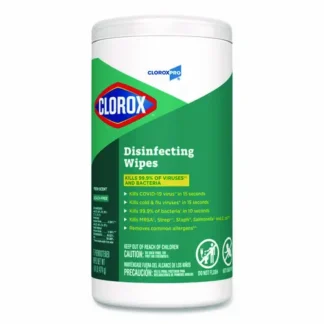 Clorox® Disinfecting Wipes, Fresh Scent, White, 75 Wipes/Canister, 7" x 8"