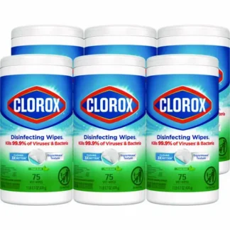 Clorox® Disinfecting Wipes, Bleach Free Cleaning Wipes, Fresh Scent, White, 75 Wipes/Canister, 6 Canisters/Carton