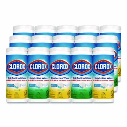 Clorox® Disinfecting Wipes, Fresh Scent/Citrus Blend, 35 Wipes/Canister, 3 Pack, 5 Cartons