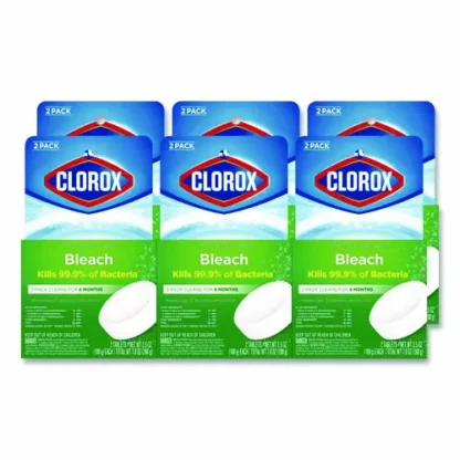 Clorox® Ultra Clean Toilet Tablets Bleach, 3.5 oz, 2 Tablets per Pack, 6 Packs per Carton