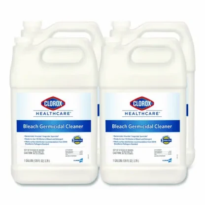 Clorox Healthcare® Bleach Germicidal Cleaner, 128 oz Refill Bottle, 4/Carton