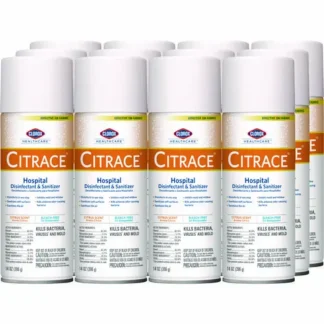 Clorox Healthcare® Citrace Hospital Disinfectant and Sanitizer, Citrus, 14 oz Aerosol Spray, 12/Carton