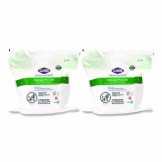 Clorox Healthcare® Hydrogen Peroxide Cleaner Disinfectant Wipes, Unscented, White, 185 Wipes/Pack, 2 Packs/Carton