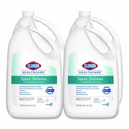 Clorox Healthcare® Spore Defense Cleaner Disinfectant, Open System, 1 gal Refill Bottle, 4/Carton