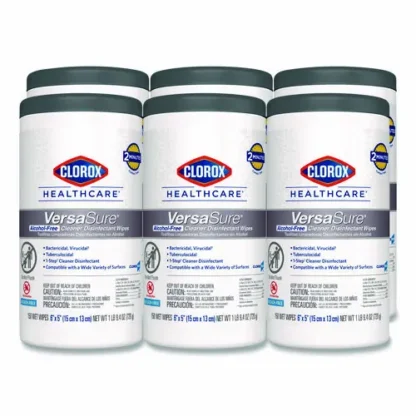 Clorox Healthcare® VersaSure Cleaner Disinfectant Wipes, 150 Wipes/Canister, 6 Canisters/Carton