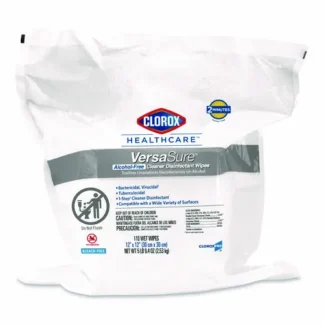 Clorox Healthcare® VersaSure Cleaner Disinfectant Wipes, Refill, 1-Ply, 12" x 10", Fragranced, White, 110/Pouch