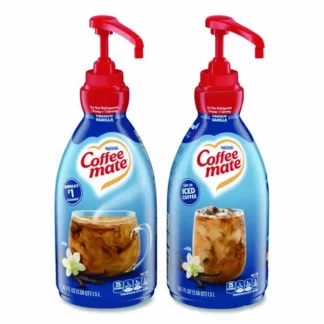 Coffee mate® Liquid Coffee Creamer, French Vanilla, 1.5 L Pump Bottle, 2/Carton