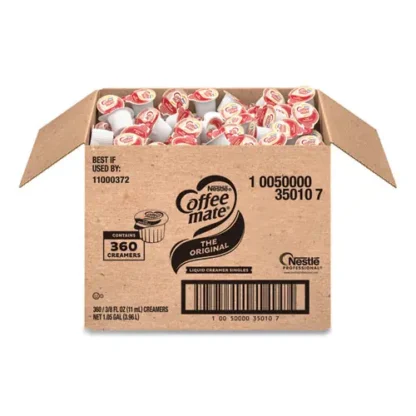 Coffee mate® Liquid Coffee Creamer, Original, 0.38 oz Mini Cups, 360/Carton