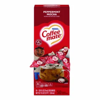 Coffee mate® Liquid Coffee Creamer, Peppermint Mocha, 0.38 oz Mini Cups, 50/Box