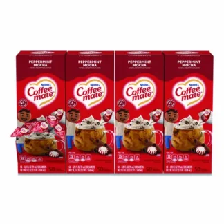 Coffee mate® Liquid Coffee Creamer, Peppermint Mocha, 50 Mini Cups/Box, 4 Boxes/Carton