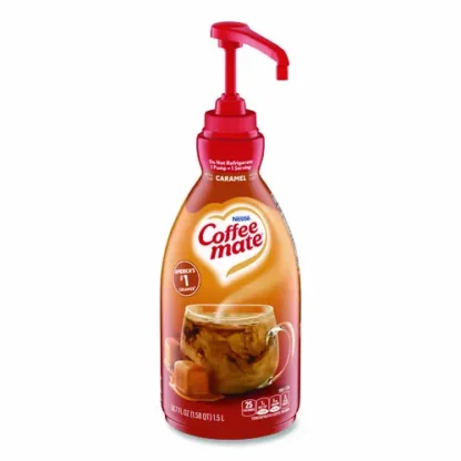 Coffee mate® Liquid Creamer Pump Bottle, Caramel, 50.7 oz