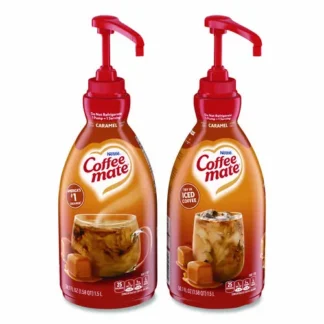 Coffee mate® Liquid Creamer Pump Bottle, Caramel, 50.7 oz, 2/Carton