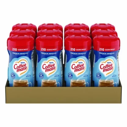 Coffee mate® Non-Dairy Powdered Creamer, French Vanilla, 15 oz Canister, 12/Carton