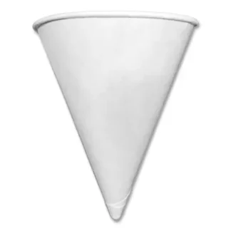 Coffee Pro Paper Cone Cups, 3.2 oz, White, 5,000/Carton