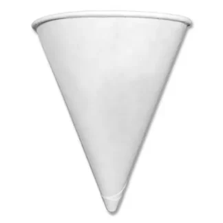 Coffee Pro Paper Cone Cups, 4 oz, White, 5,000/Carton