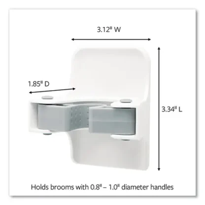Command™ Broom Gripper, White/Gray, 2 Grippers with 4 Adhesive Strips