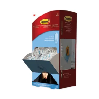 Command™ Clear Hooks and Strips, Medium, Plastic, 2 lb Capacity, 50 Hooks with 50 Adhesive Strips/Carton